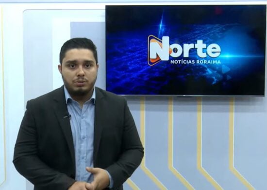 O jornal Norte Notícias é apresentado pelo Jhonatas Souza – Reprodução/TV Norte Boa Vista