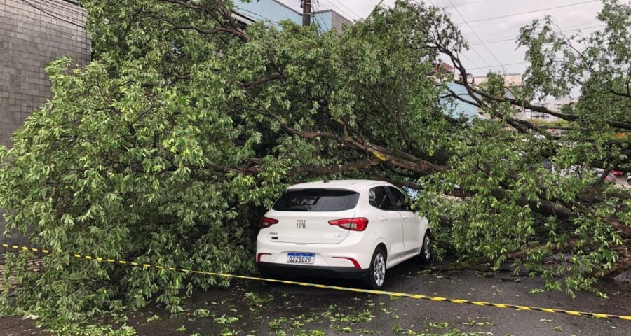 Um motoqueiro ficou ferido e dois carros tiveram danos materiais - Foto: Haliandro Furtado/ Portal Norte