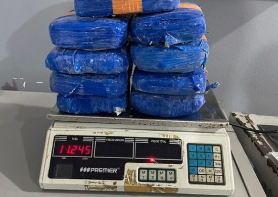 Ao todo foram apreendidos cerca de 11,25kg de pasta base de cocaína - Foto: Divulgação/PF