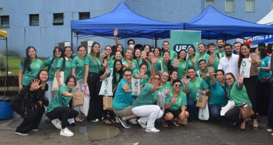 Alunos da UEA após realização da prova do ENADE - Foto: Divulgação/Secom/Jacqueline Nascimento/Ascom UEA