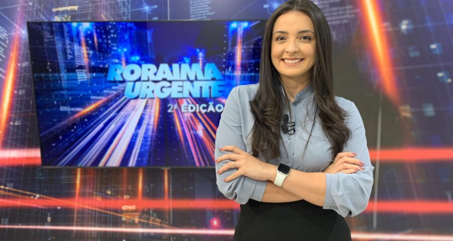 O jornal Roraima Urgente 2ª Edição é apresentado por Jussara Beserra – Foto: Reprodução/Band Roraima