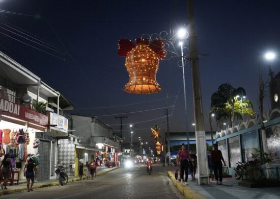 Decoração de Natal será inaugurada na sexta (1º) - Foto: Ascom/Prefeitura de Santo Antônio do Içá