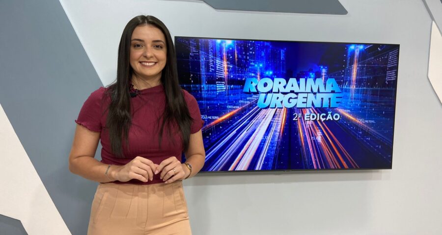 O jornal Roraima Urgente 2ª edição é apresentado por Jussara Beserra – Foto: Reprodução/Grupo Norte RR