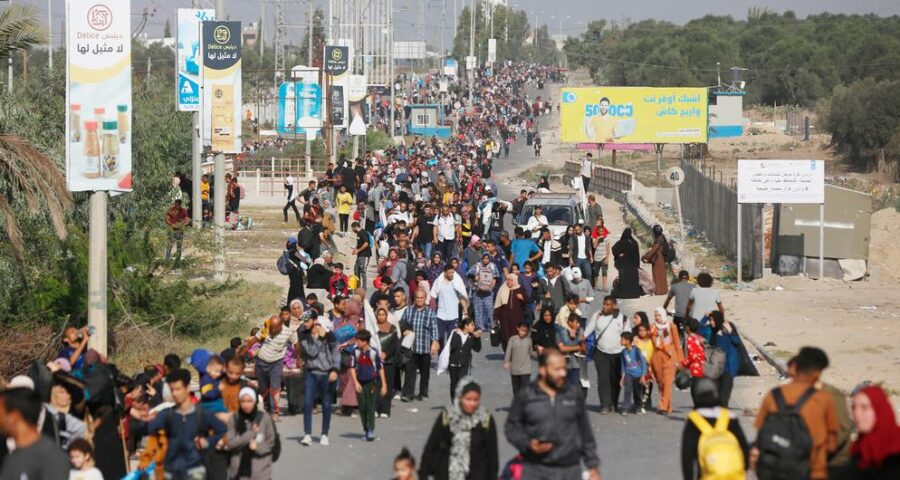 Os palestinos continuam fugindo da parte norte da Faixa de Gaza - Foto: Unrwa/Ashraf Amra