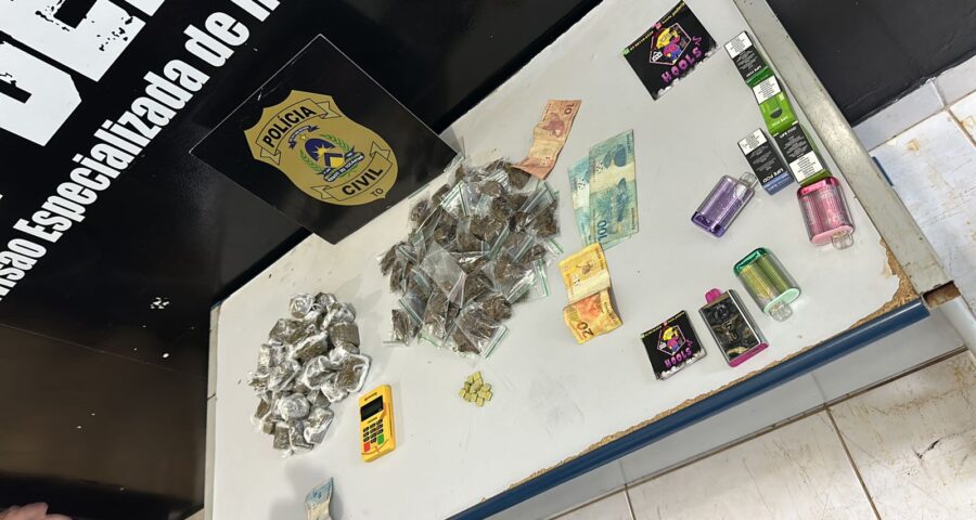 Preso em flagrante motorista de aplicativo suspeito de tráfico de drogas no TO