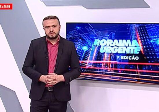 O jornal Roraima Urgente 1ª edição é apresentado por Eduardo Sales – Foto: Reprodução/Grupo Norte RR