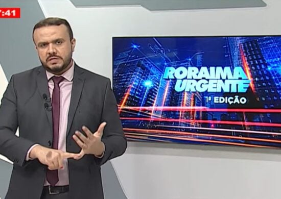 O jornal Roraima Urgente 1ª edição é apresentado por Eduardo Sales – Foto: Reprodução/Grupo Norte RR