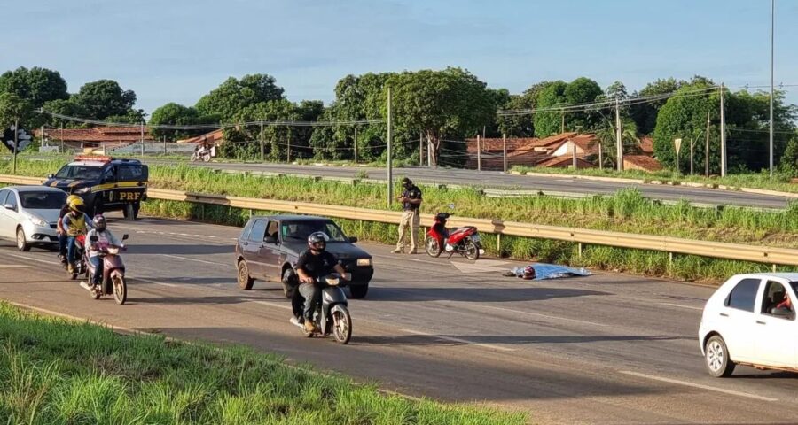 TO Mulher morre após pneu de moto estourar na BR-010 em Palmas