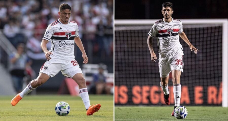 Beraldo e Pablo Maia reforçam o São Paulo para o jogo diante do Fluminense - Foto: Reprodução/Instagram @lberaldo_ @pablo_maia02