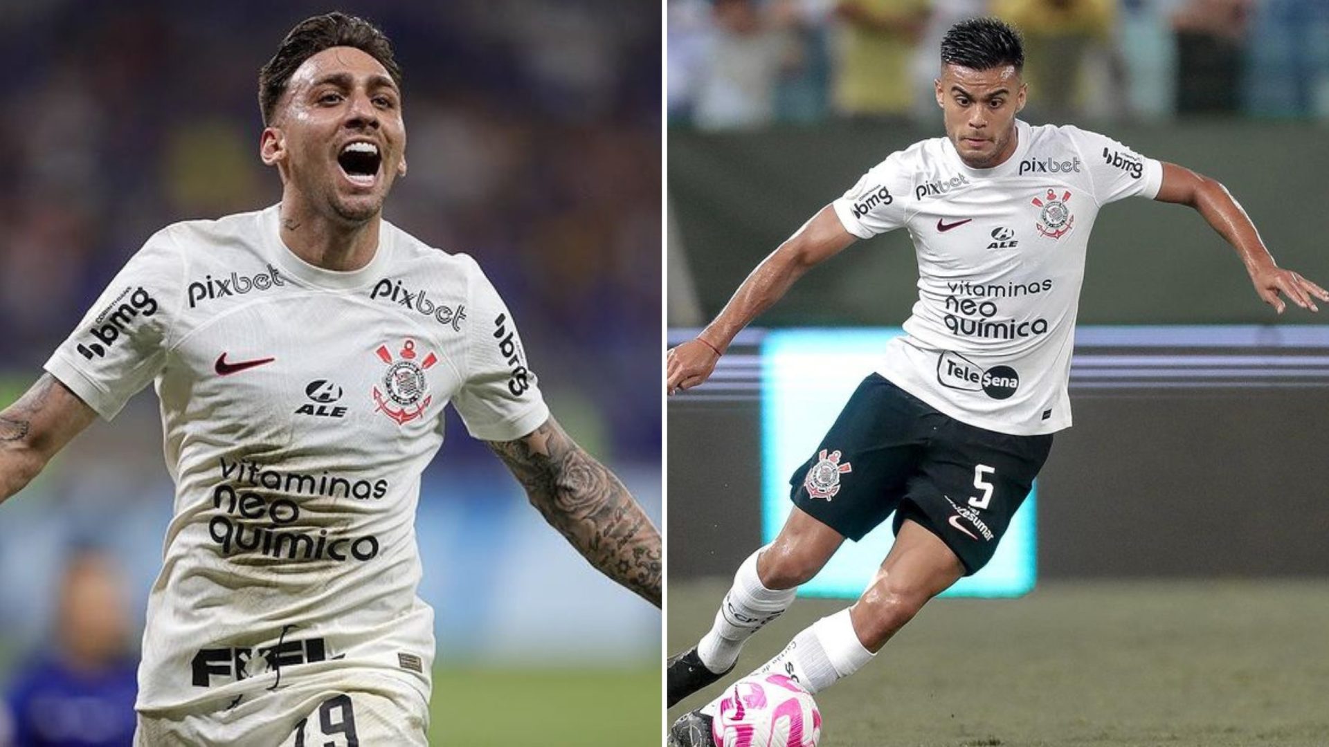 Fausto Vera e Gustavo Silva são desfalque para o próximo jogo do Corinthians - Foto: Reprodução/ Instagram @faustovera5_ @gustavosilva.97