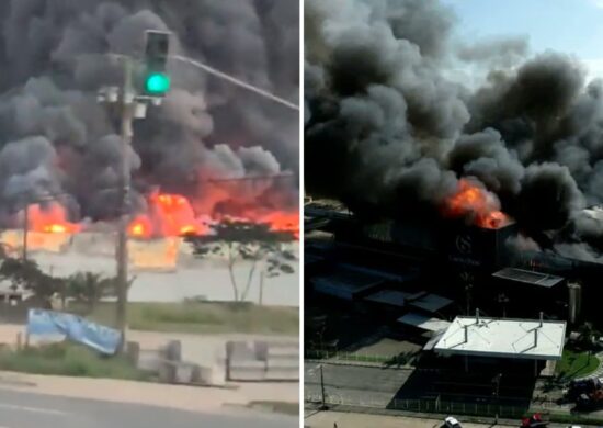 VÍDEO incêndio atinge fábrica da Cacau Show no ES