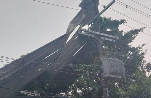 Ventos derrubaram árvores e danificaram fios da energia em Manaus - Foto: Reprodução/Instagram@amazonas.energia