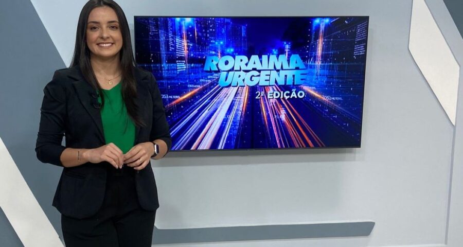 O jornal Roraima Urgente 2ª Edição é apresentado por Jussara Beserra – Foto: Reprodução/Band Roraima