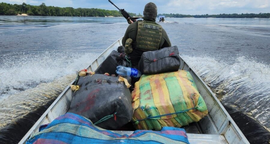 Droga apreendida em Santa Isabel do Rio Negro - Foto: Reprodução/WhatsApp