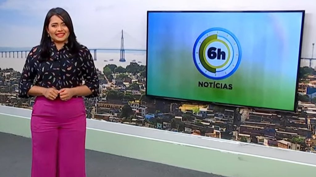 Jornal 6h Notícias foi apresentado por Luana Lima – Foto: Reprodução/TV Norte Amazonas