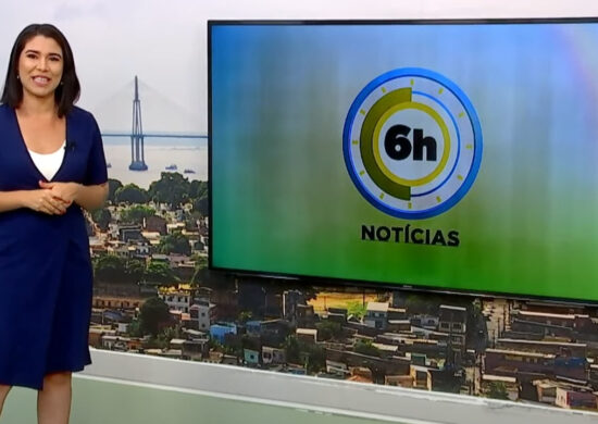 Jornal 6h Notícias foi apresentado por Bárbara Mitoso – Foto: Reprodução/TV Norte Amazonas