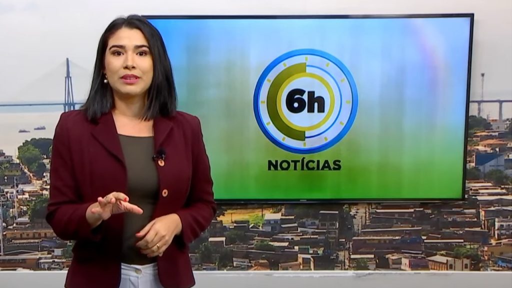 Jornal 6h Notícias foi apresentado por Bárbara Mitoso – Foto: Reprodução/TV Norte Amazonas