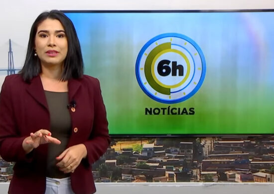 Jornal 6h Notícias foi apresentado por Bárbara Mitoso – Foto: Reprodução/TV Norte Amazonas