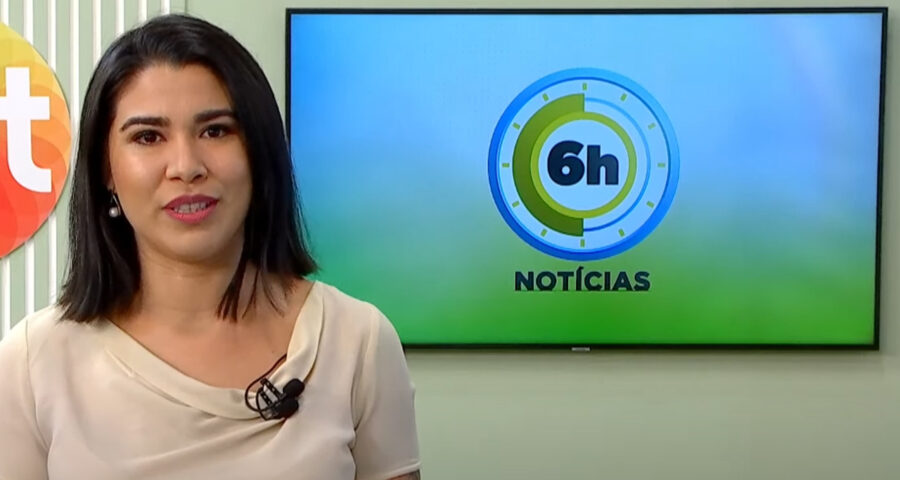 Jornal 6h Notícias foi apresentado por Bárbara Mitoso – Foto: Reprodução/TV Norte Amazonas