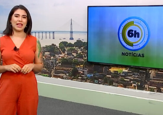 Jornal 6h Notícias foi apresentado por Bárbara Mitoso – Foto: Reprodução/TV Norte Amazonas