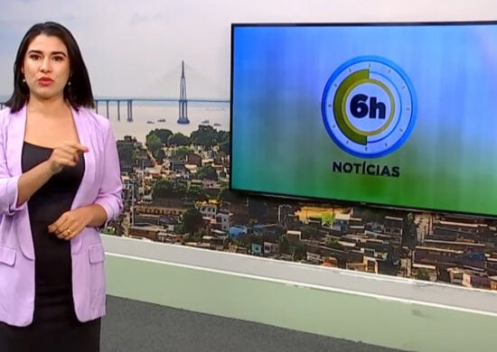 Jornal 6h Notícias foi apresentado por Bárbara Mitoso – Foto: Reprodução/TV Norte Amazonas