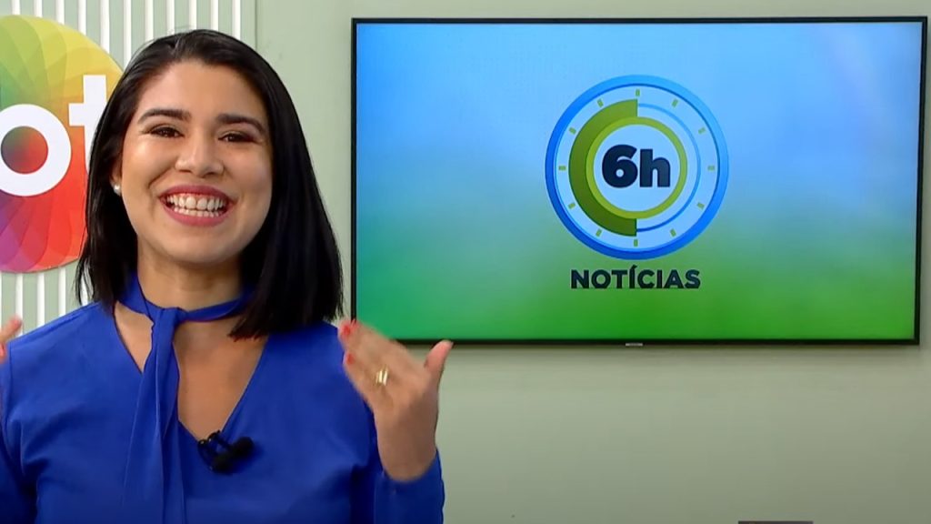 Jornal 6h Notícias foi apresentado por Bárbara Mitoso – Foto: Reprodução/TV Norte Amazonas