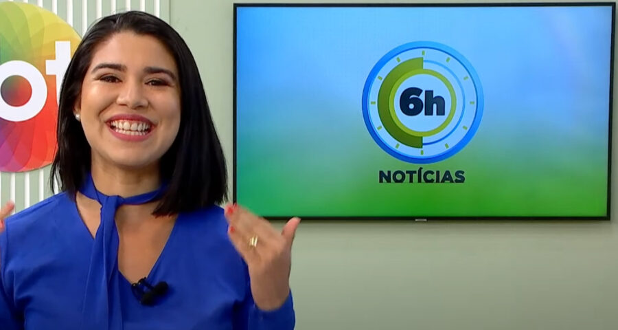 Jornal 6h Notícias foi apresentado por Bárbara Mitoso – Foto: Reprodução/TV Norte Amazonas