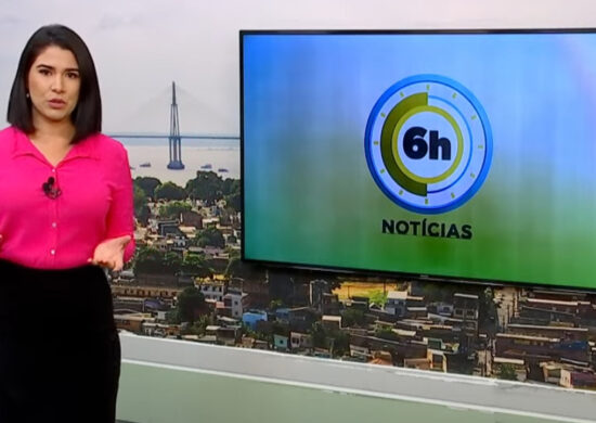 Jornal 6h Notícias foi apresentado por Bárbara Mitoso – Foto: Reprodução/TV Norte Amazonas