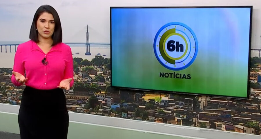 Jornal 6h Notícias foi apresentado por Bárbara Mitoso – Foto: Reprodução/TV Norte Amazonas