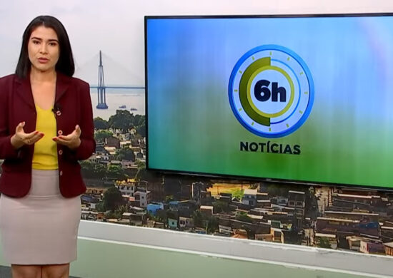 Jornal 6h Notícias foi apresentado por Bárbara Mitoso – Foto: Reprodução/TV Norte Amazonas