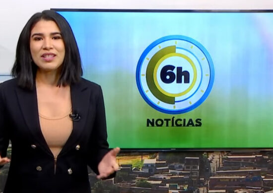 Jornal 6h Notícias foi apresentado por Bárbara Mitoso – Foto: Reprodução/TV Norte Amazonas