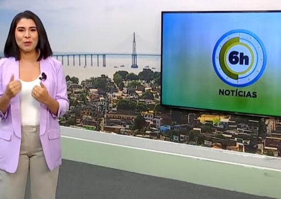 Jornal 6h Notícias foi apresentado por Bárbara Mitoso – Foto: Reprodução/TV Norte Amazonas