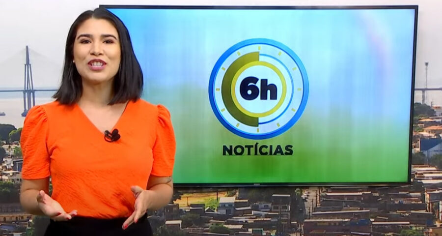 Jornal 6h Notícias foi apresentado por Bárbara Mitoso – Foto: Reprodução/TV Norte Amazonas