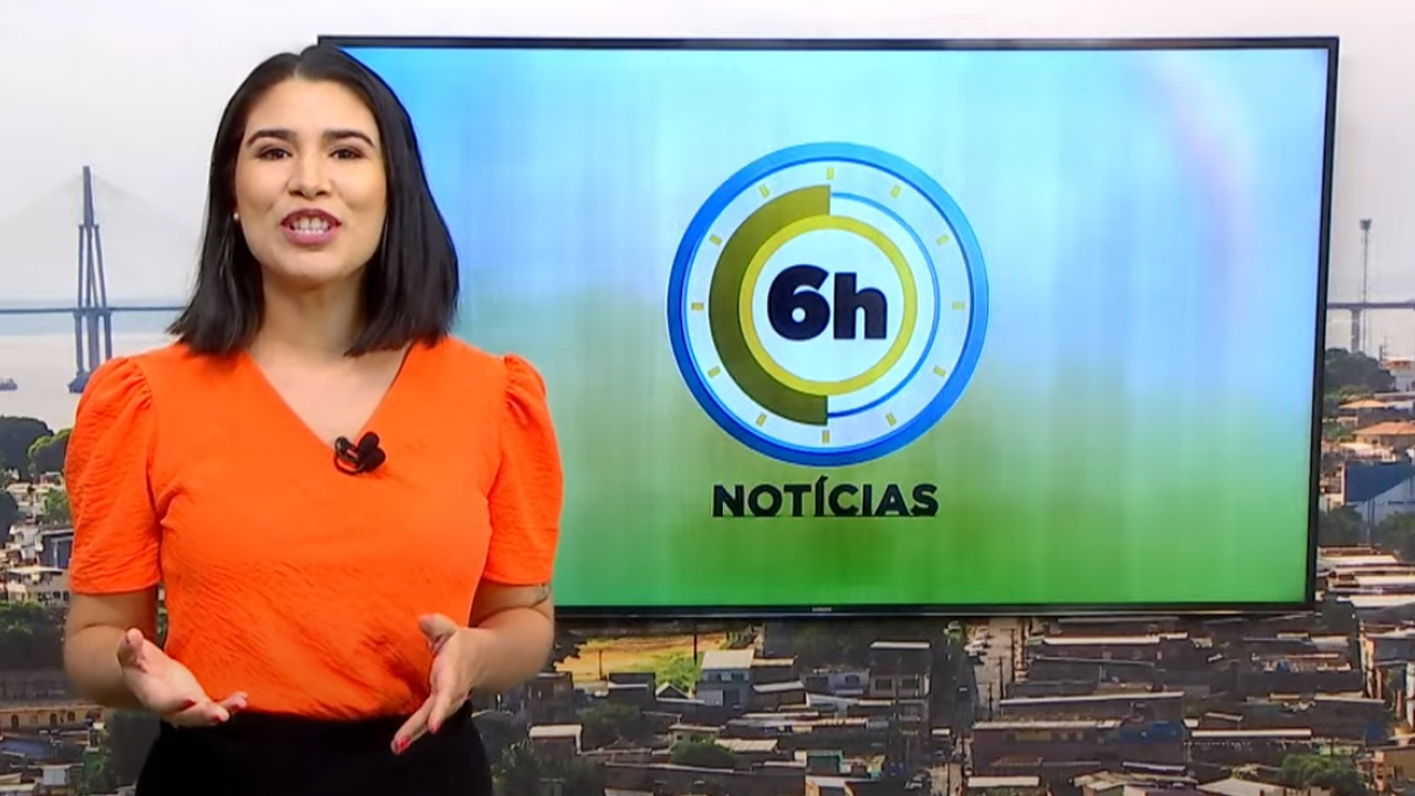 Jornal 6h Notícias foi apresentado por Bárbara Mitoso – Foto: Reprodução/TV Norte Amazonas