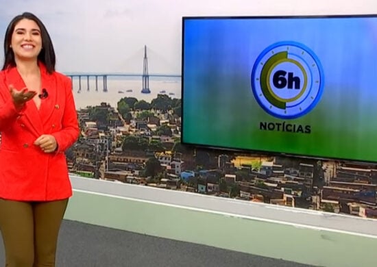 Jornal 6h Notícias foi apresentado por Bárbara Mitoso – Foto: Reprodução/TV Norte Amazonas