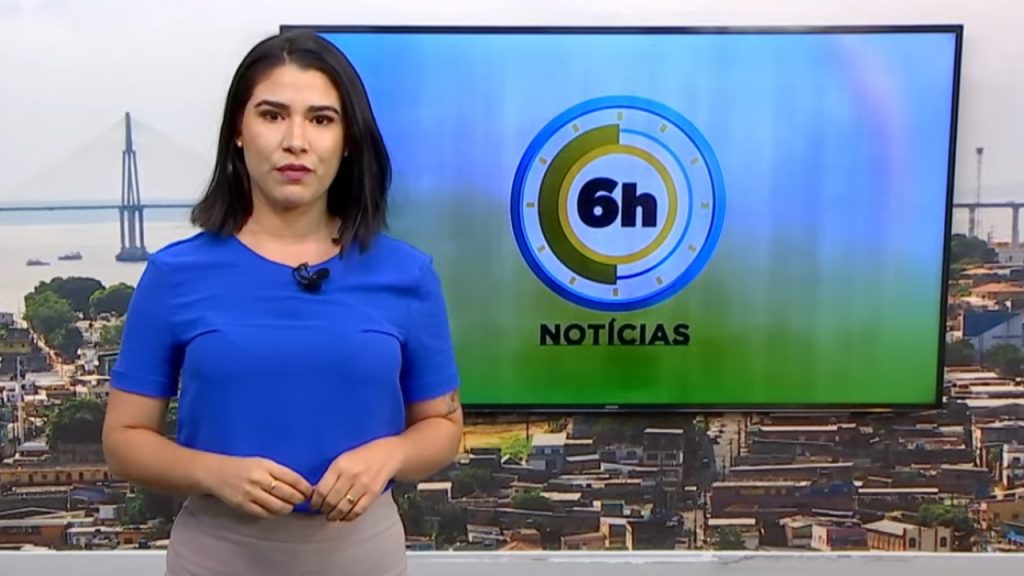 Jornal 6h Notícias foi apresentado por Bárbara Mitoso – Foto: Reprodução/TV Norte Amazonas