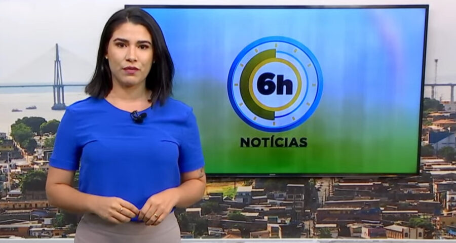 Jornal 6h Notícias foi apresentado por Bárbara Mitoso – Foto: Reprodução/TV Norte Amazonas