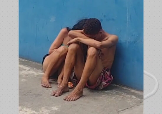 Casal é espancado após atacar e roubar homem no Centro de Manaus – Foto: Reprodução/TV Norte Amazonas