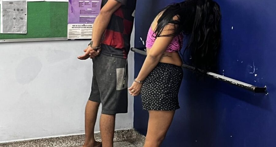 Casal é preso com drogas, em Manaus - Foto: reprodução/WhatsApp