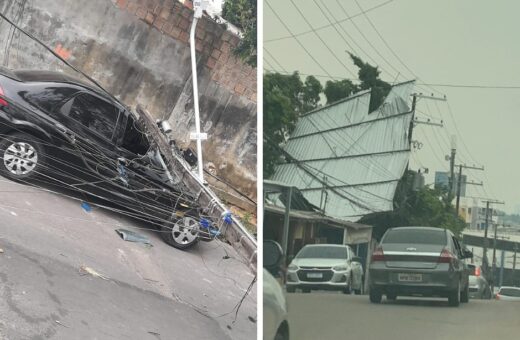 Chuva deixou rastro de destruição em ruas da cidade - Foto: Divulgação/Amazonas Energia