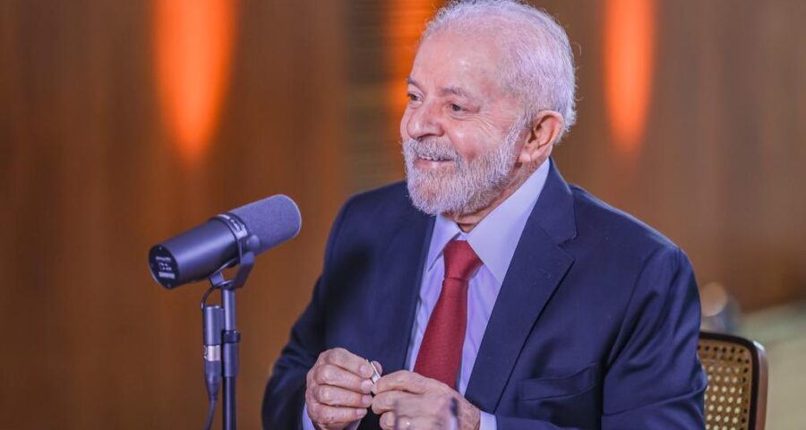 Presidente Luiz Inácio Lula da Silva durante entrevista - Foto: Ricardo Stuckert