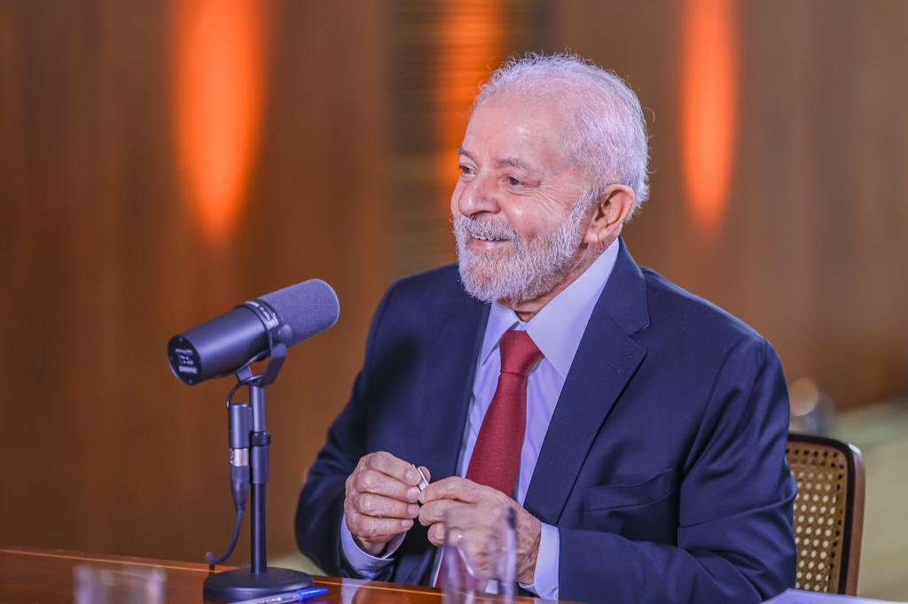 Presidente Luiz Inácio Lula da Silva durante entrevista - Foto: Ricardo Stuckert