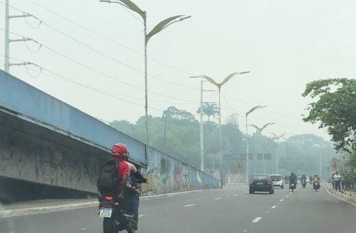 Fumaça deixa locais com baixa visibilidade - Foto: Rebeca Nunes/Portal Norte