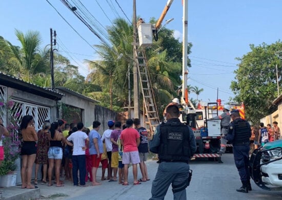 Homem morre ao receber descarga elétrica na Zona Norte de Manaus – Foto: Reprodução/TV Norte Amazonas