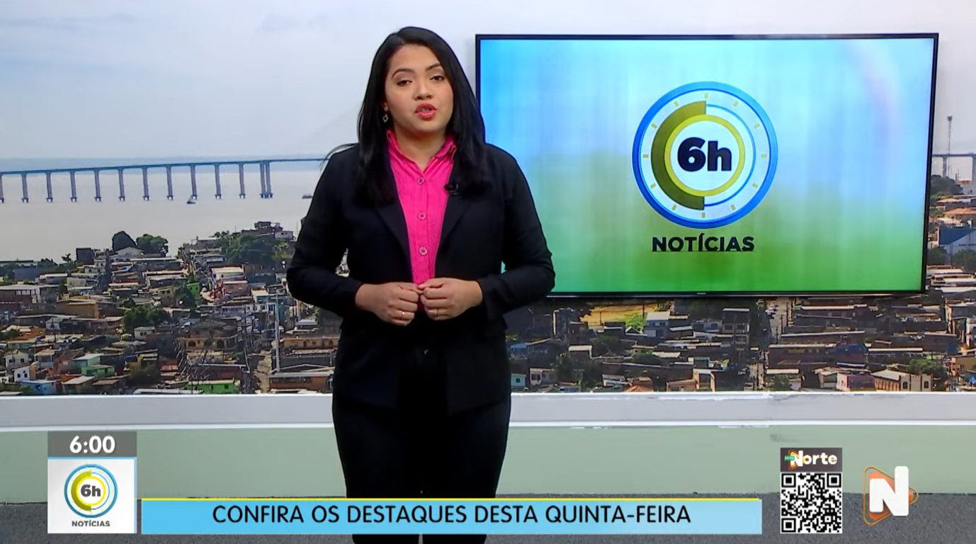 Jornal 6h Notícias foi apresentado por Luana Lima – Foto: Reprodução/TV Norte Amazonas