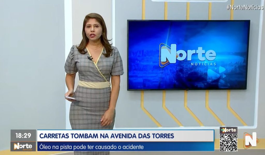 O Norte Notícias é apresentado por Mariana Rocha – Foto: Reprodução/TV Norte Amazonas