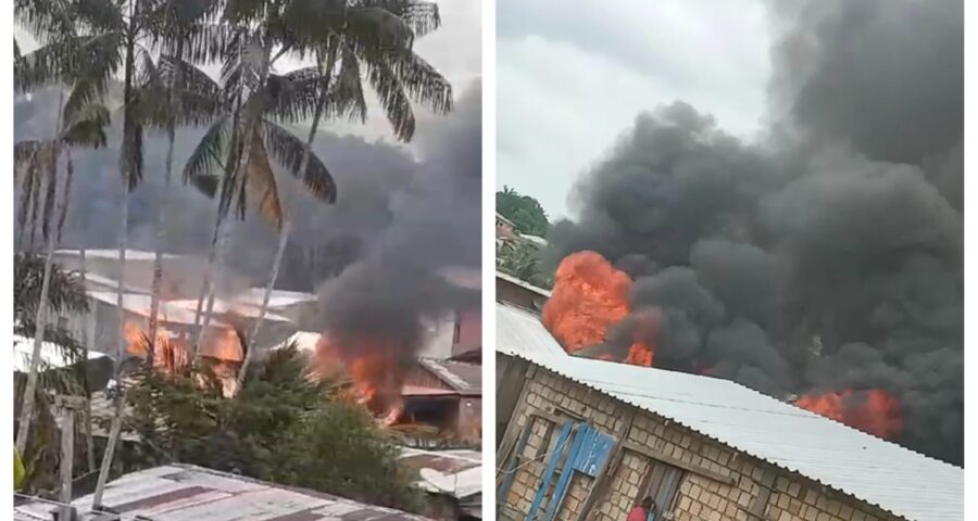 Ainda não há confirmação de feridos no incêndio - Foto: Reprodução/WhatsApp