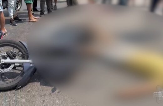 Motociclista é morto a tiros em avenida da Zona Norte de Manaus – Foto: Reprodução/TV Norte Amazonas