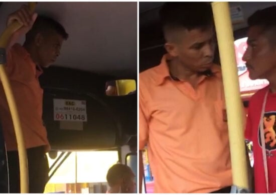 Passageiro é agredido por motorista após discussão em ônibus de Manaus – Foto: Reprodução/TV Norte Amazonas