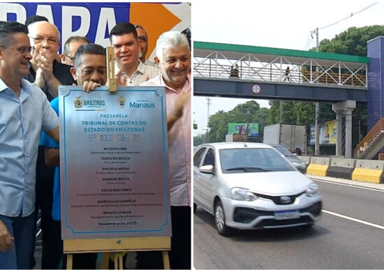 Passarela da Avenida Ephigênio Sales é inaugurada em Manaus – Foto: Reprodução/TV Norte Amazonas